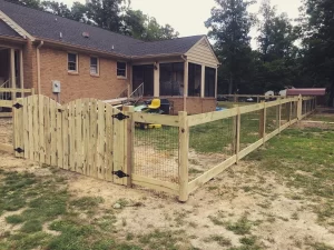 2 Rail Farm Fence with Welded Wire