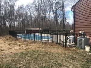 48" and 54" Tall Black 3 Rail Pool Code Compliant Aluminum Fence