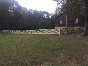 4ft Crossbuck Farm Fence with Welded Wire