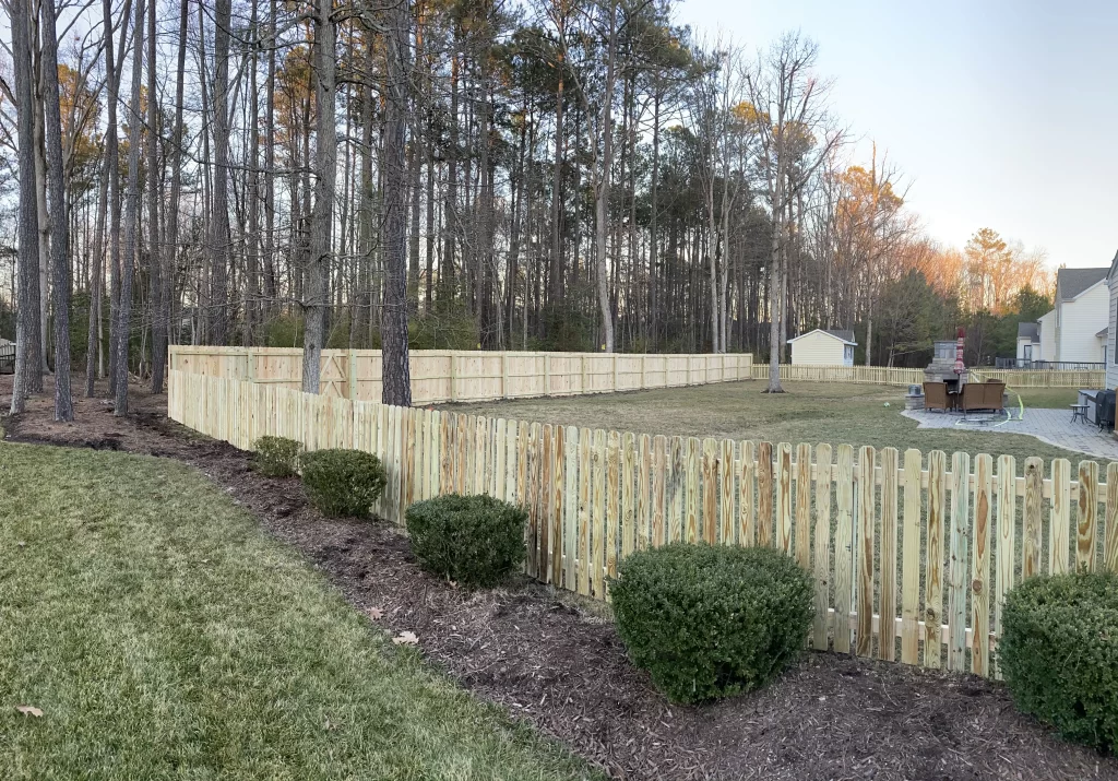 4ft Tall Straight Top Dog Ear Picket Fence. First Step Fence makes choosing the right fence for your home or business easy.